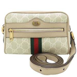 GUCCI Authentic Cream Leather Shoulder Bag